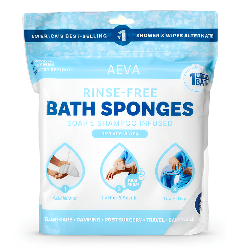 Disposable Rinse Free Bathing Wipes