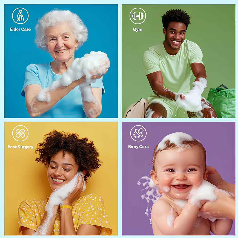 Disposable Rinse Free Bathing Wipes