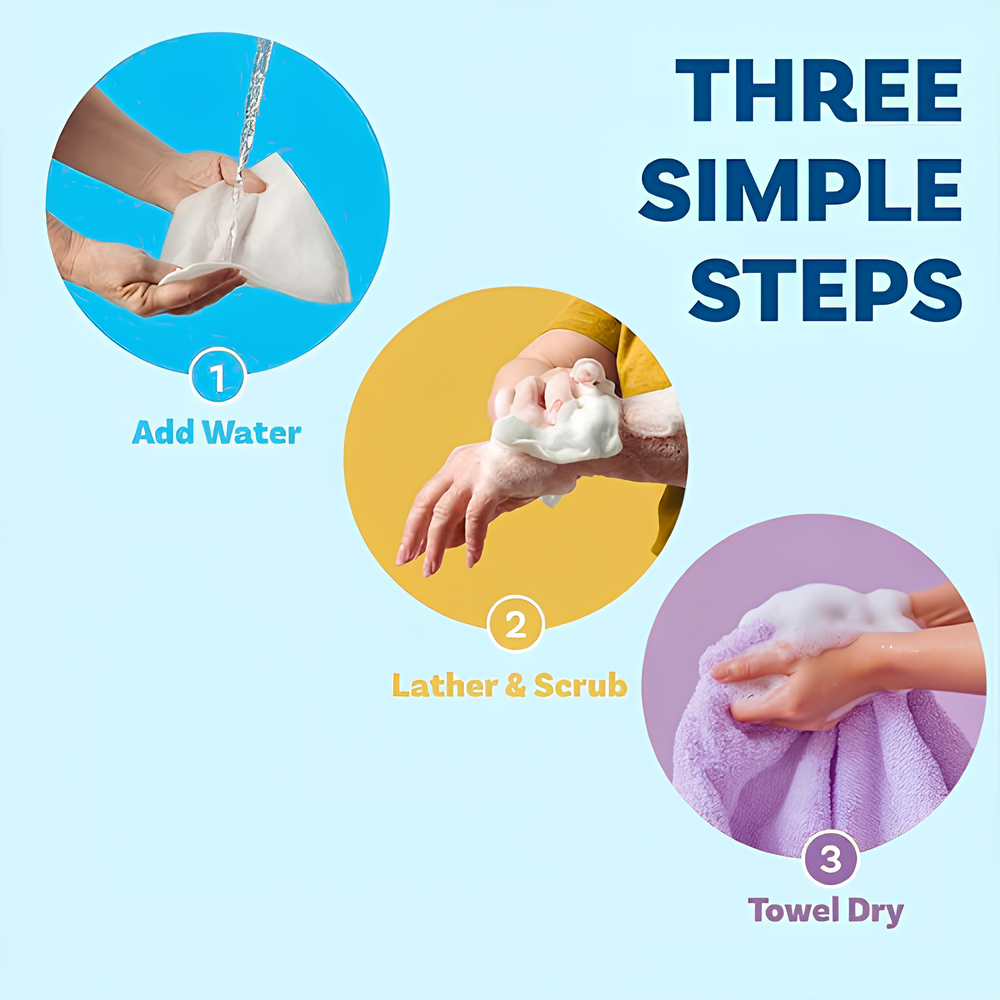 Disposable Rinse Free Bathing Wipes
